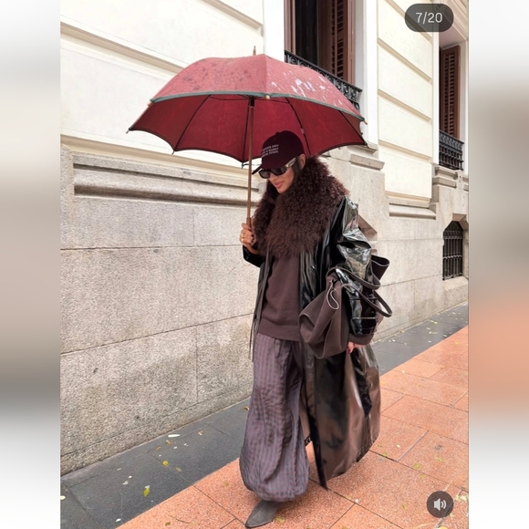 ZARA ZW COLLECTION GINGHAM BLOOMER PANTS - Picture 8 of 16